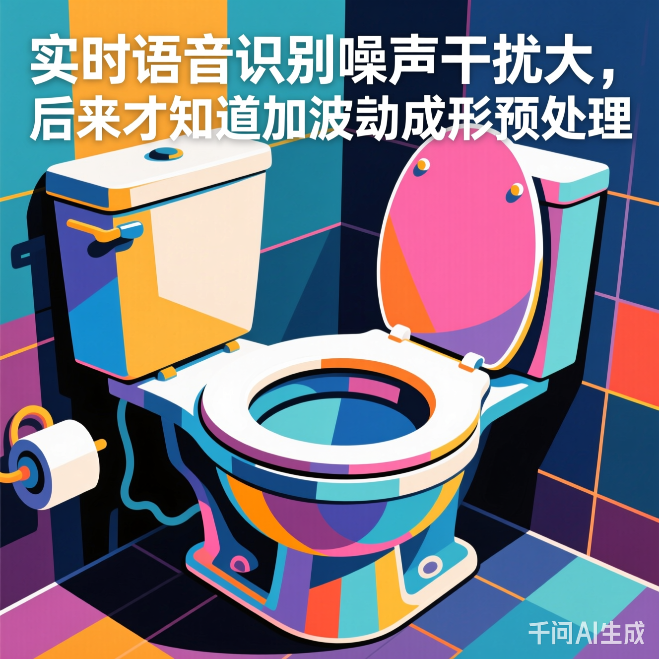AI画作：抽象派的马桶