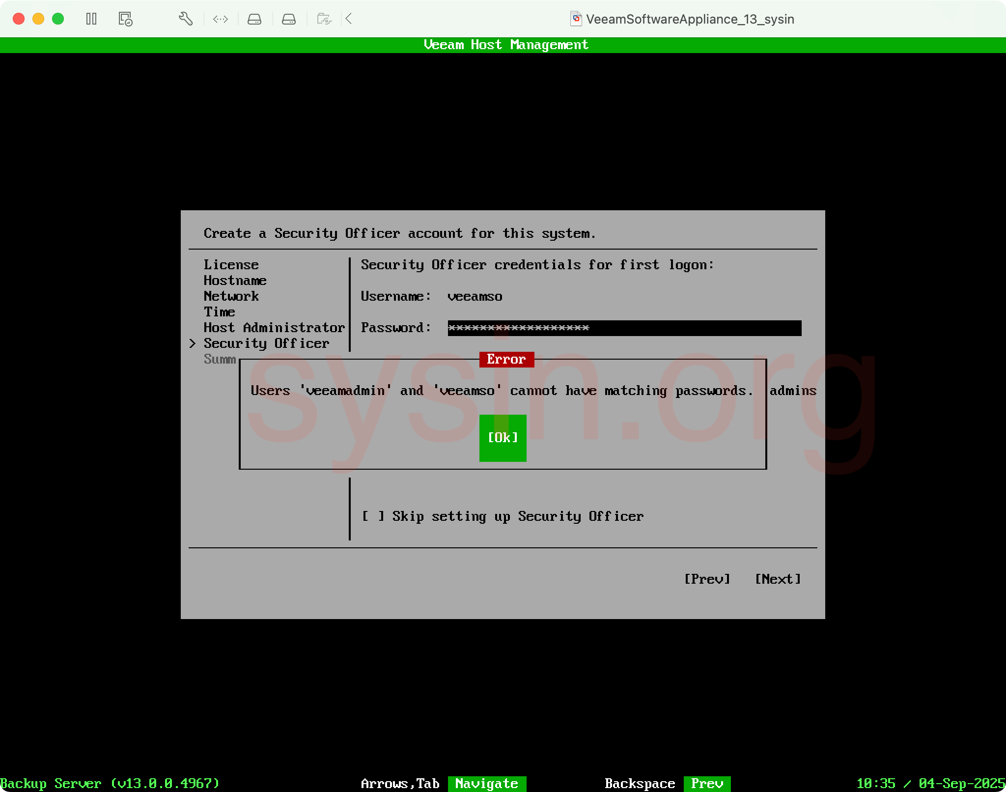 09-创建veeamso密码2-不能相同
