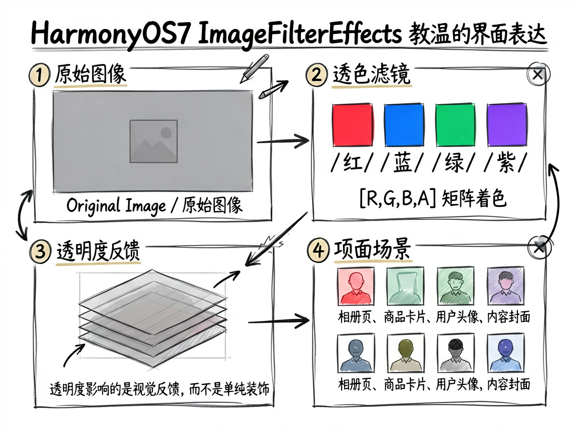 为文章《HarmonyOS7 ImageFilterEffects 教程:透明度与滤镜效果的界面表达