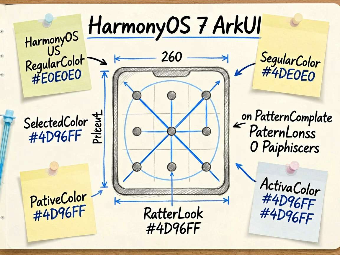 用 sketch-notes 手绘笔记风格绘制一张教程型信息图，主题是 HarmonyOS 7 Ar