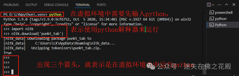 Python笔记｜VS Code中虚拟环境的创建及使用_vscode python 虚拟环境