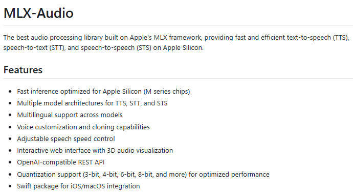 mlx-audio 项目介绍图