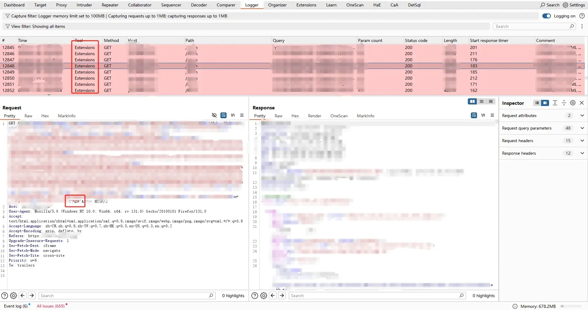DetSql burpsuite插件|快速探测可能存在SQL注入的请求