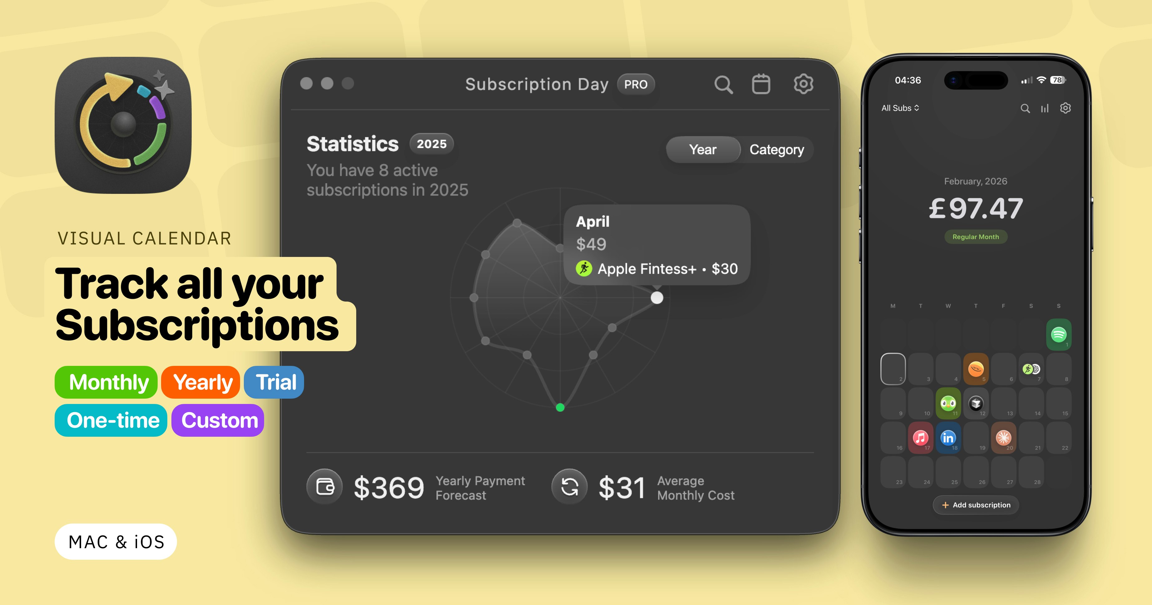 Subscription Day² for iOS