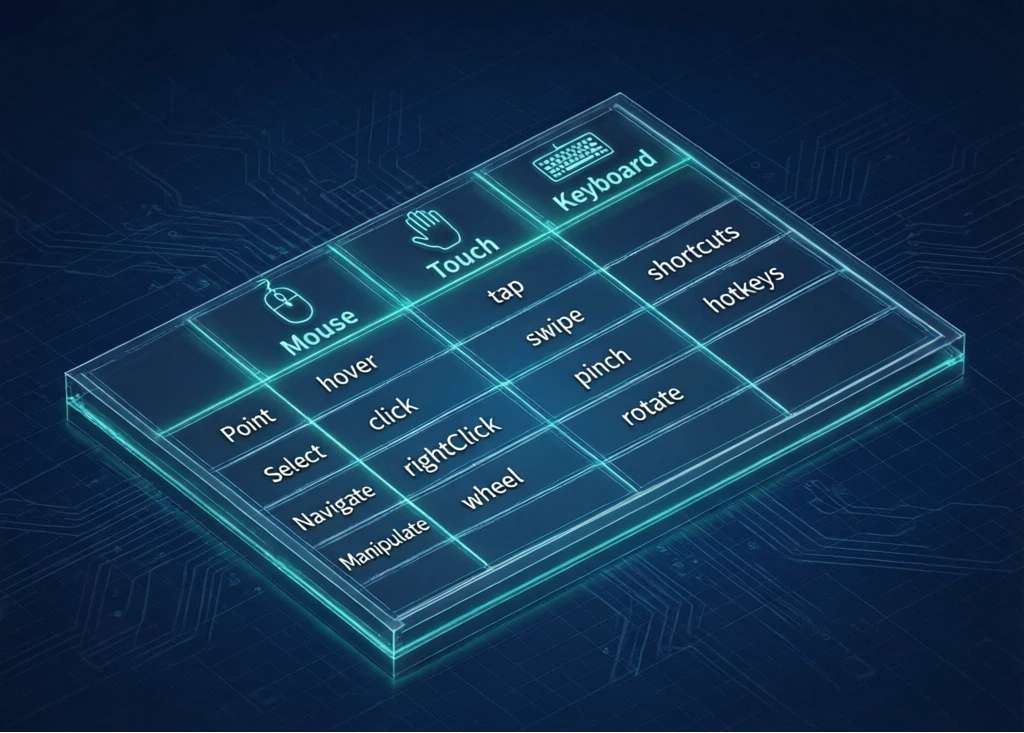 PC端手势设计差异概念图