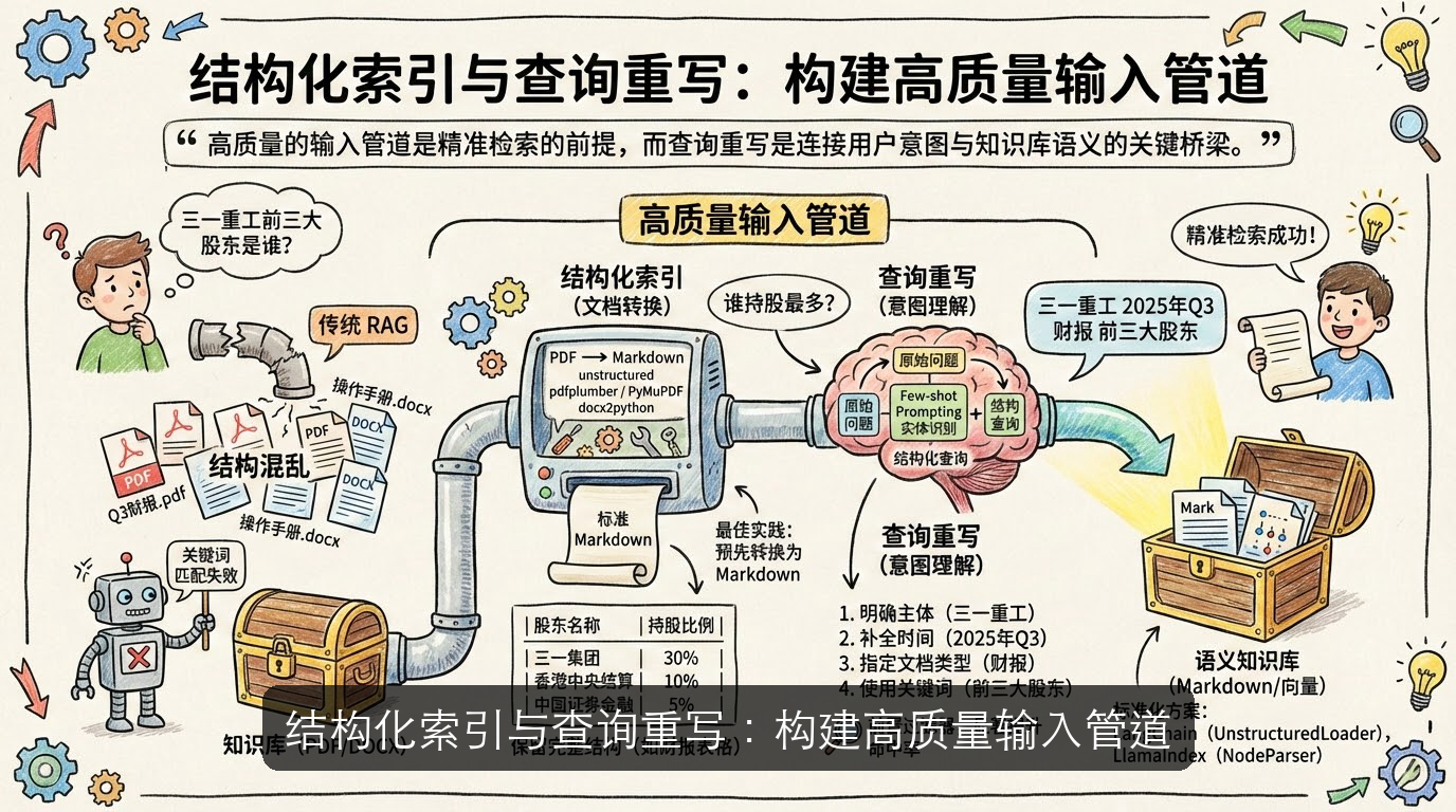 结构化索引与查询重写：构建高质量输入管道