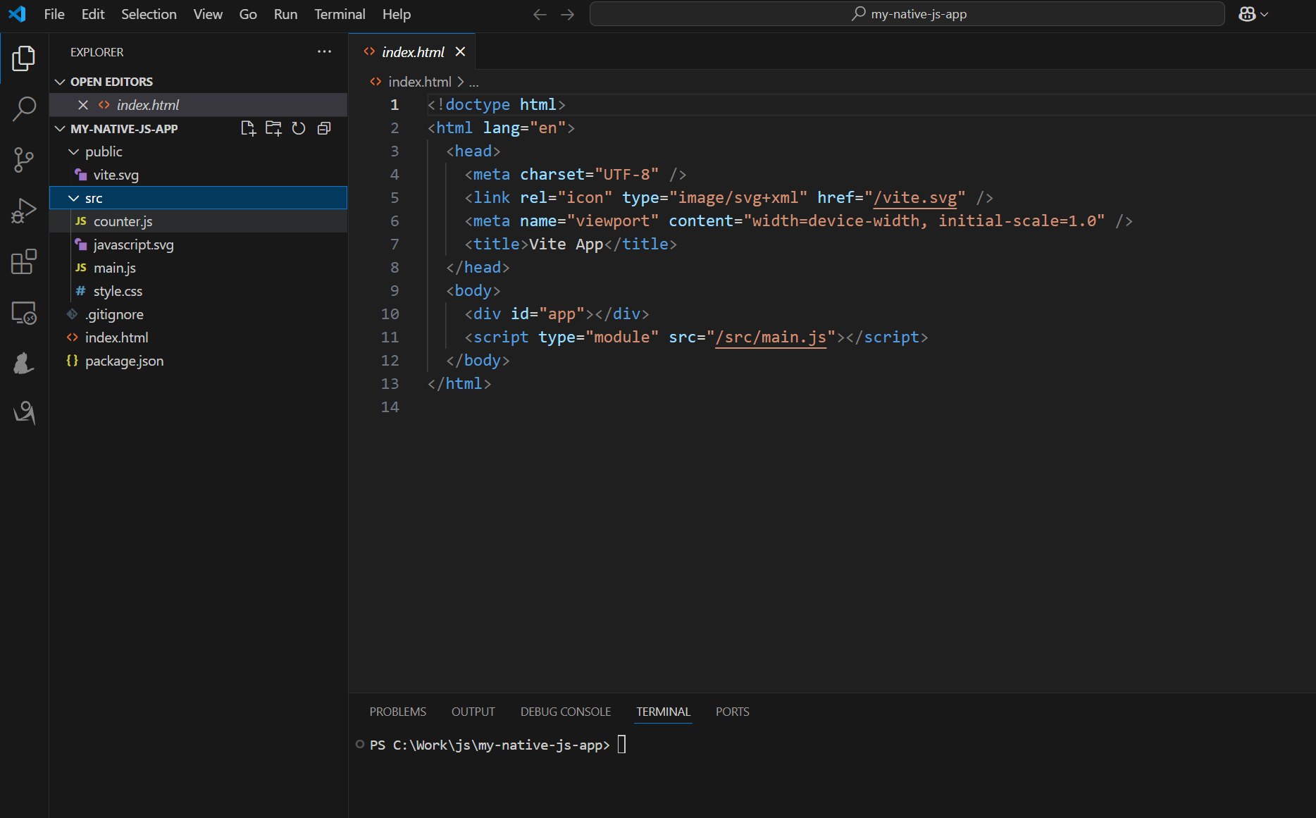 图1 通过VS Code打开一个前端项目