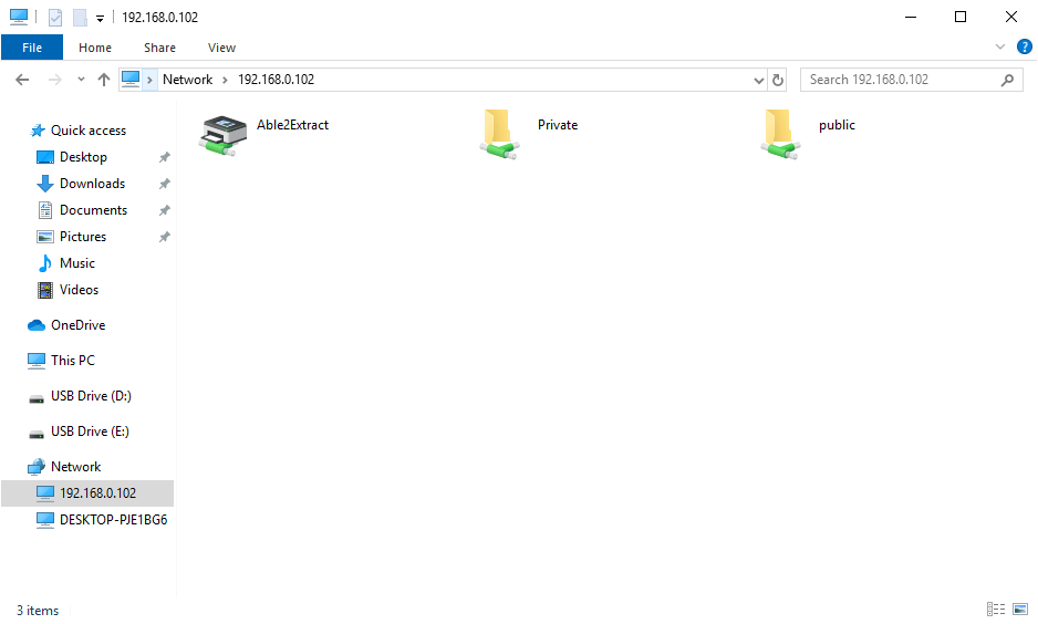 access samba share from windows