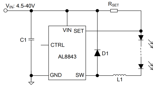 Al843 Module 输入4.5~40V 输出3A 60W 降压型LED恒流驱动芯片AL8843-CSDN博客