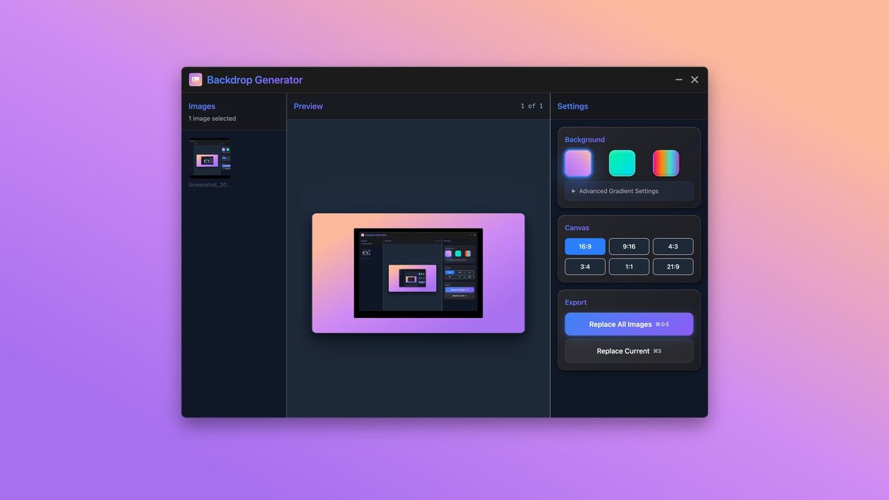 Backdrop Generator Cover