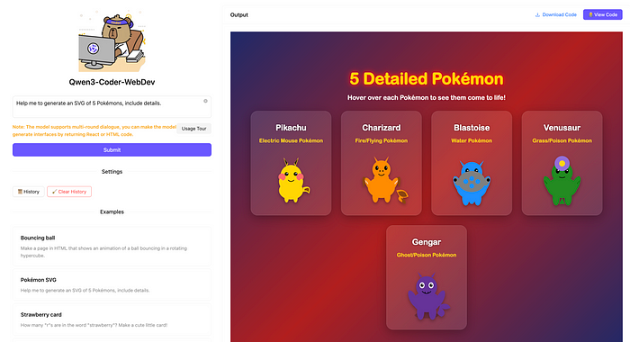 HuggingFace Qwen3-Coder example. Image by Jim Clyde Monge