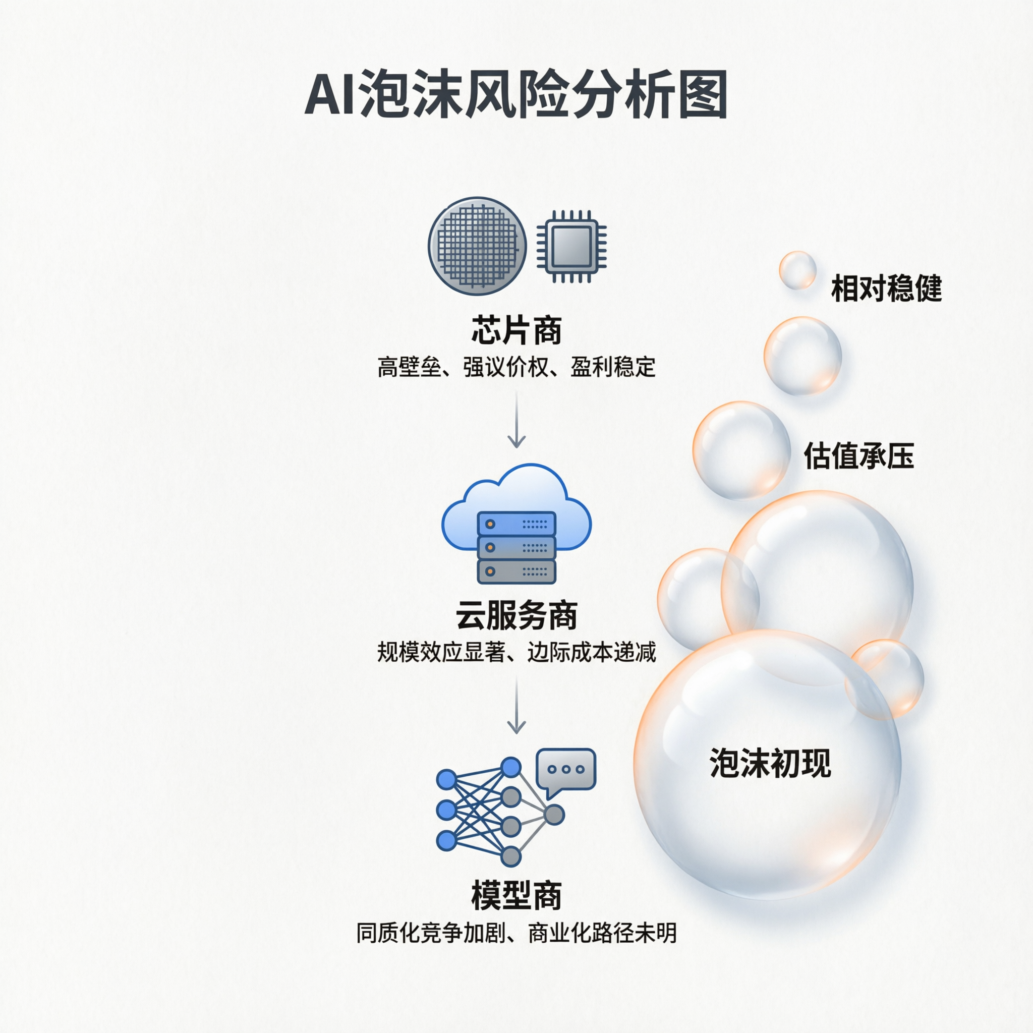AI产业竞争格局赢家通吃与泡沫风险分析图