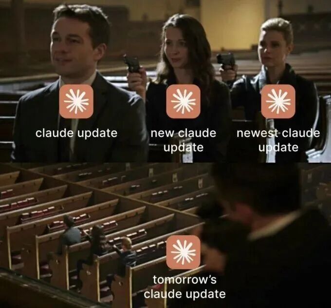 claude 更新 meme