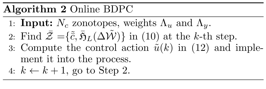 Algorithm 2：在线 BDPC 截图