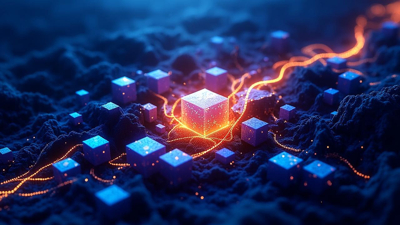 An abstract visualization of hidden data layers be