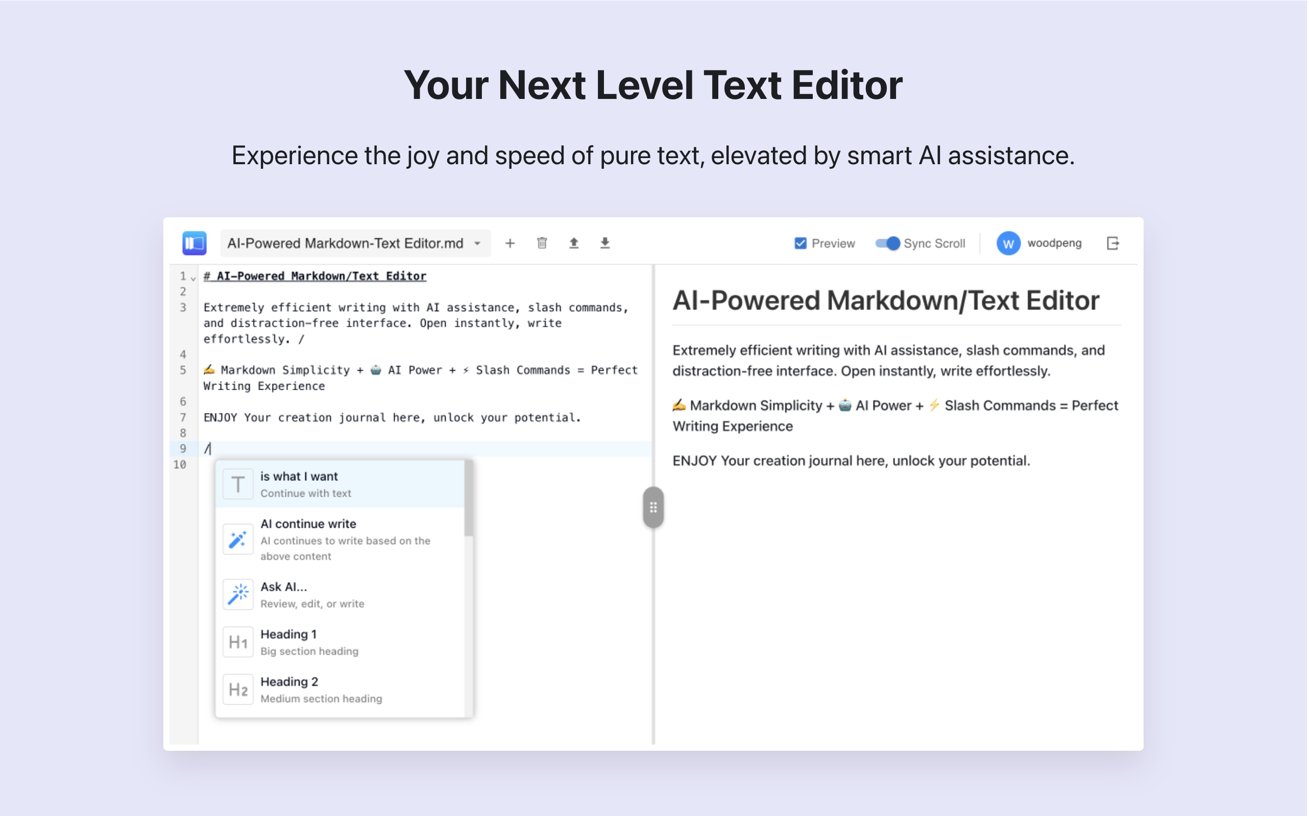 FunBlocks AI Markdown Editor 