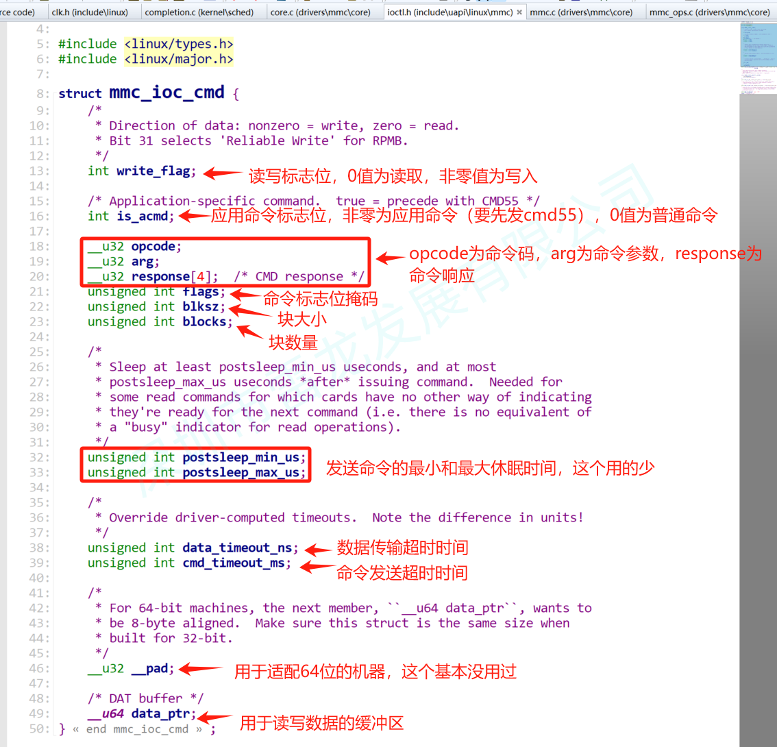 使用ioctl产生系统调用，陷入内核进行处理，前两种方式都容易实现，而且不需要关注底层发送的命令，而ioctl可以对SD NAND进行精细的命令控制来约束NAND的行为