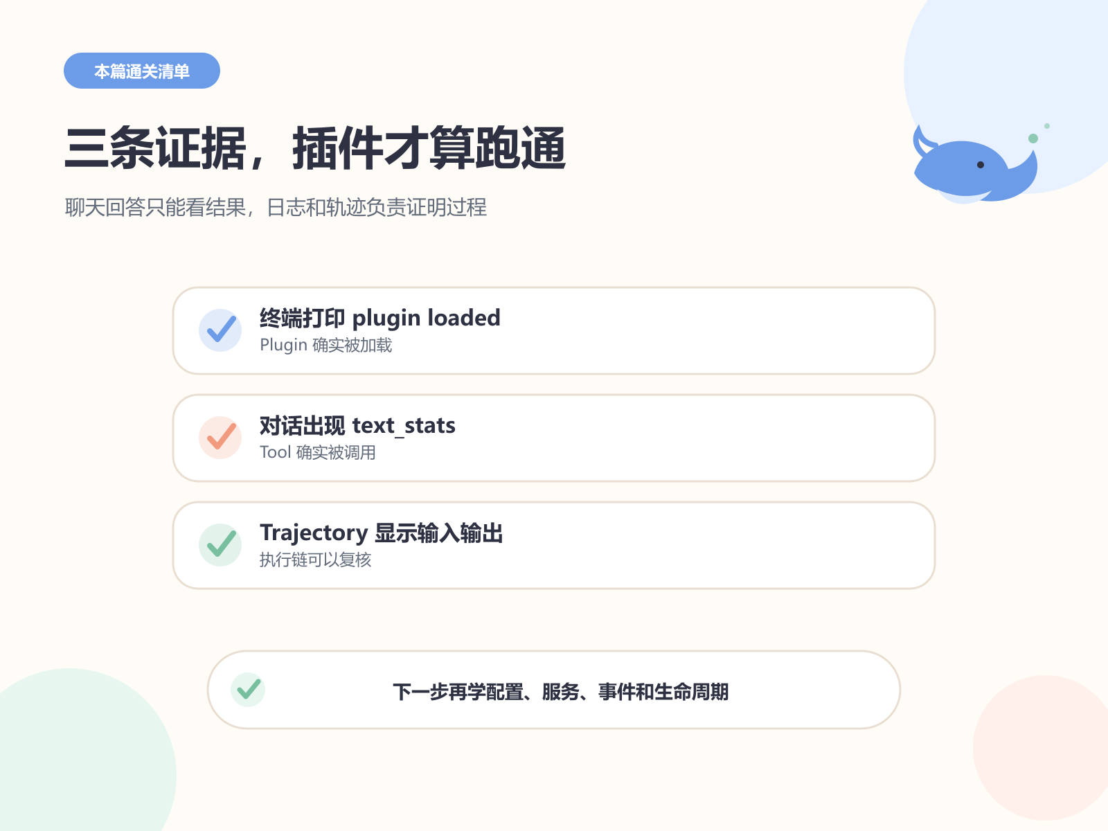 日志、Tool 调用和 Trajectory 是本篇的三项通关证据