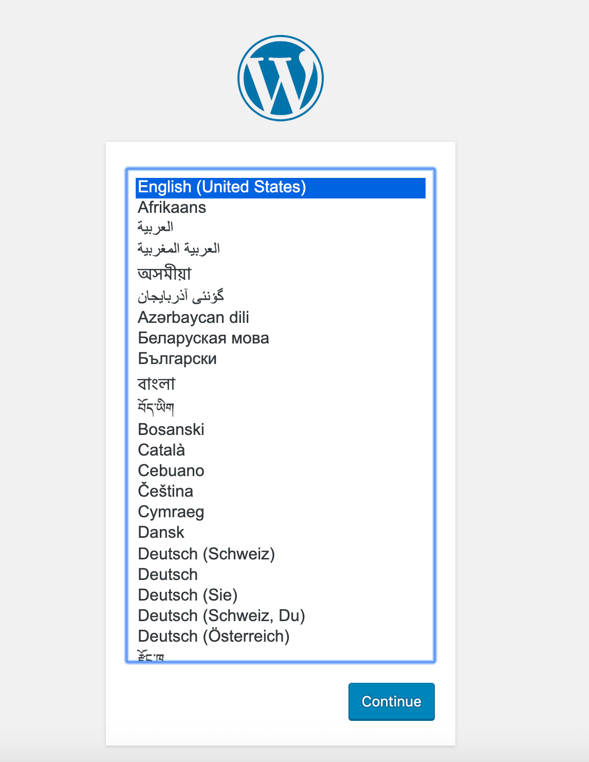 WordPress 语言选择器