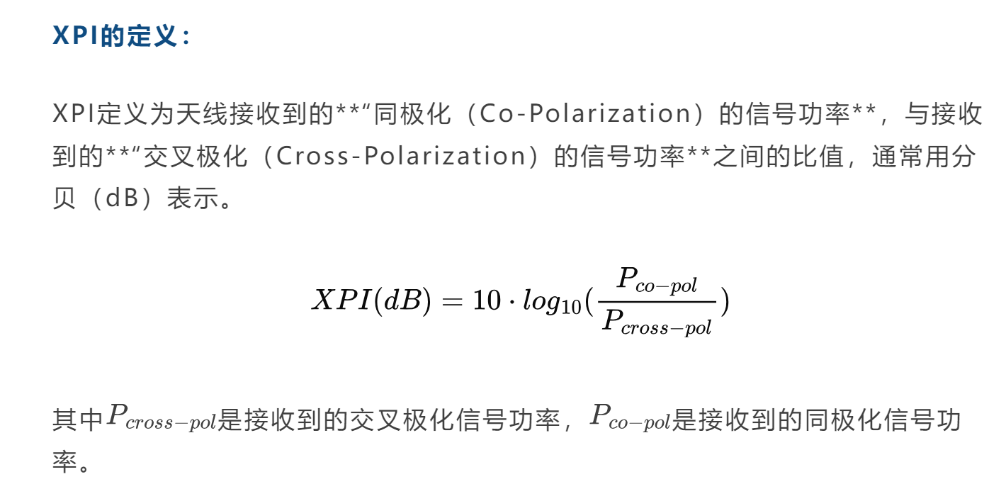 交叉极化隔离度的计算