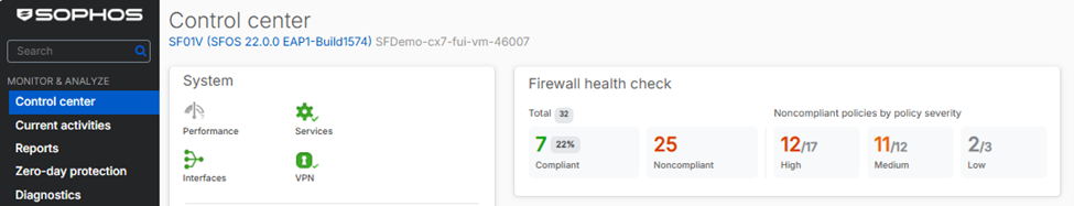 Sophos Firewall v22