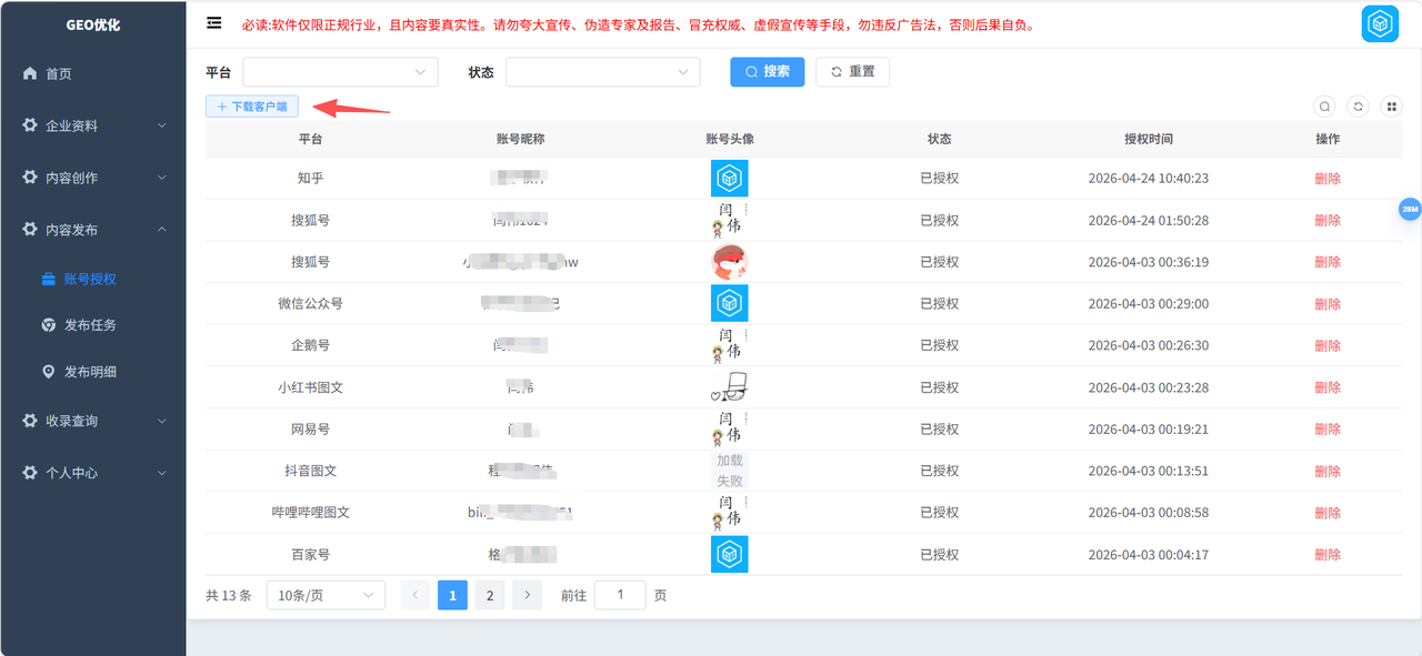 多平台发布示意图