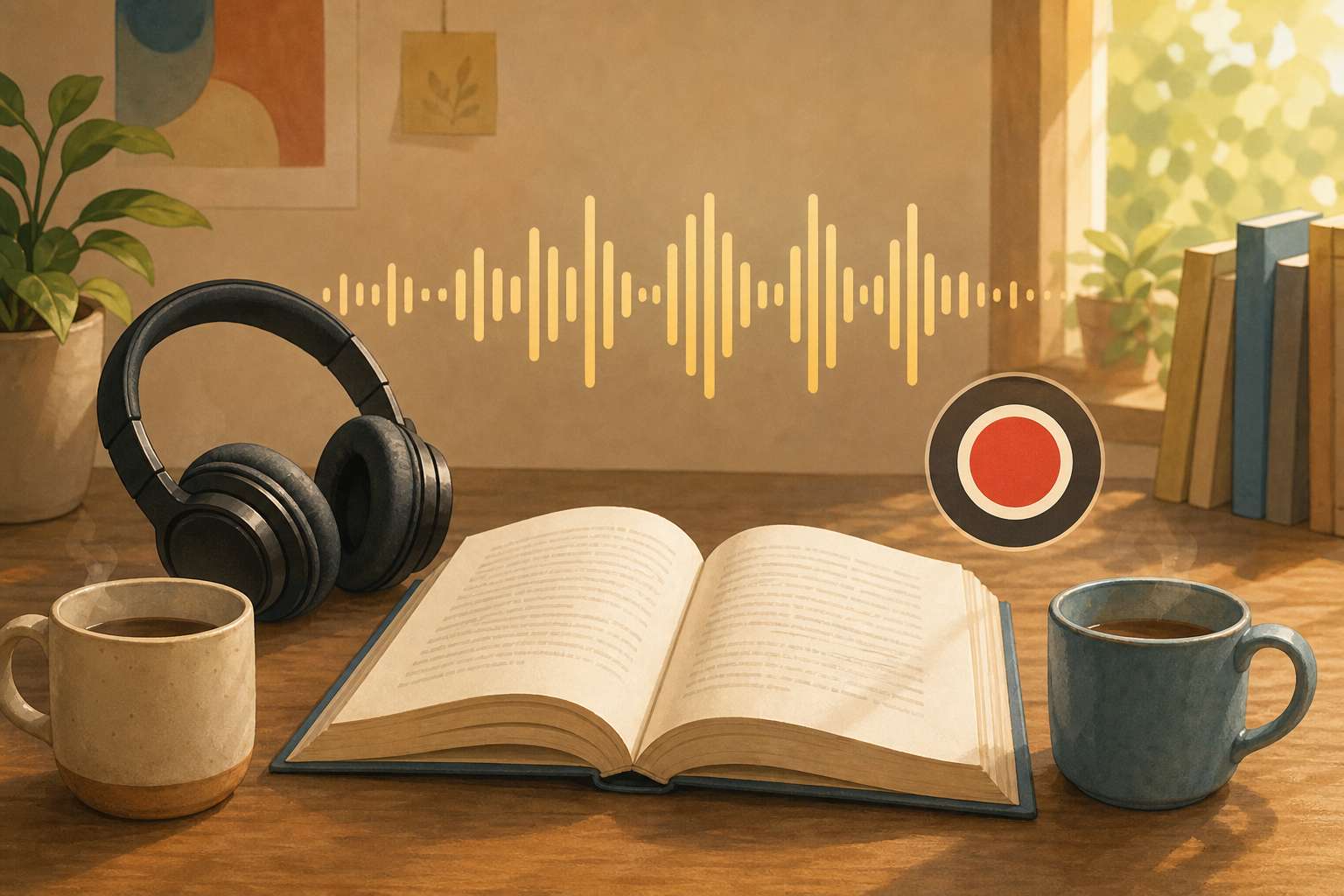 亲子共读中的音频、录音与书本场景