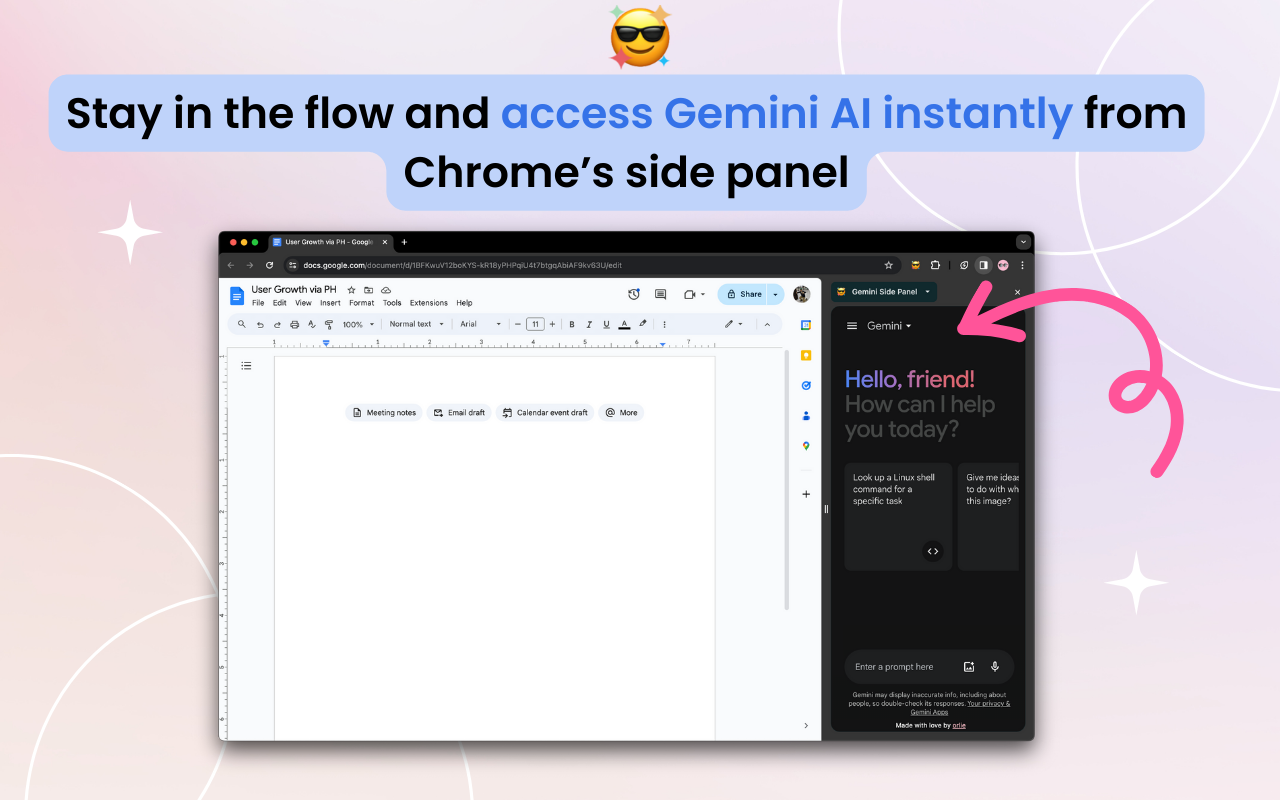 Side Panel for Gemini - Chrome Web Store