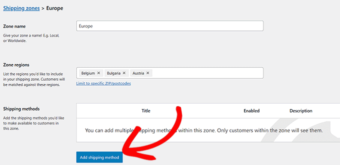 点击添加送货方式按钮