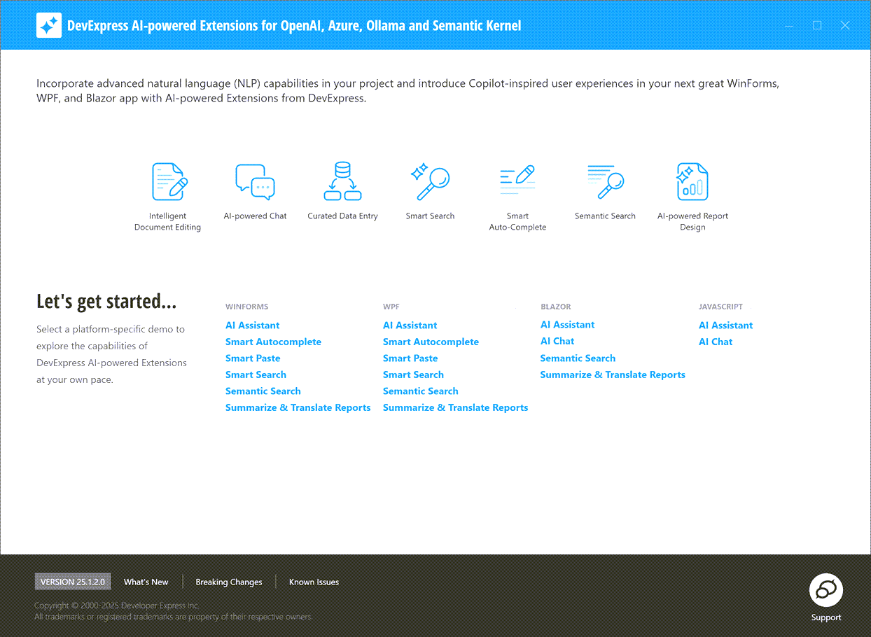 界面控件DevExpress v25.1产品图集
