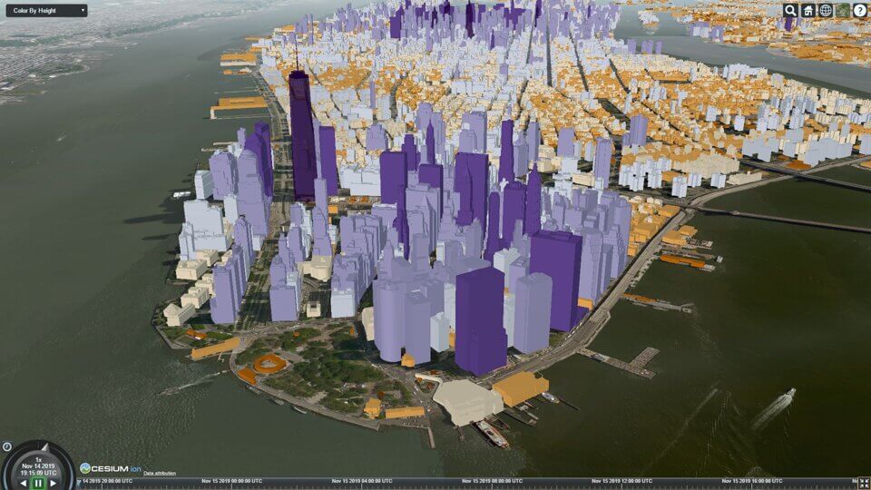 图8.69 3D Tiles的声明式样式的效果图