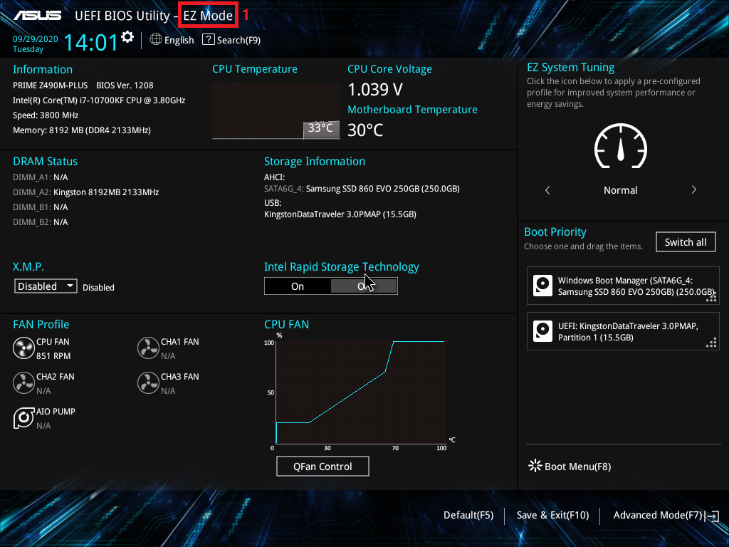 BIOS EZ Mode