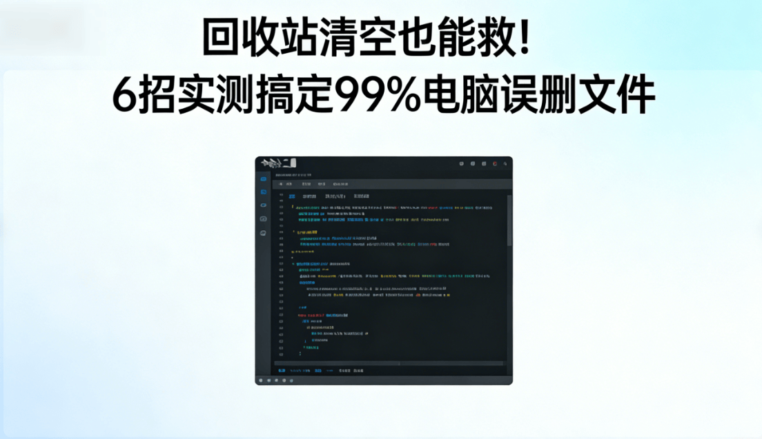 数据恢复实战指南:从误删到格式化,6种方法找回你的重要文件 - wgwyanfs - 博客园