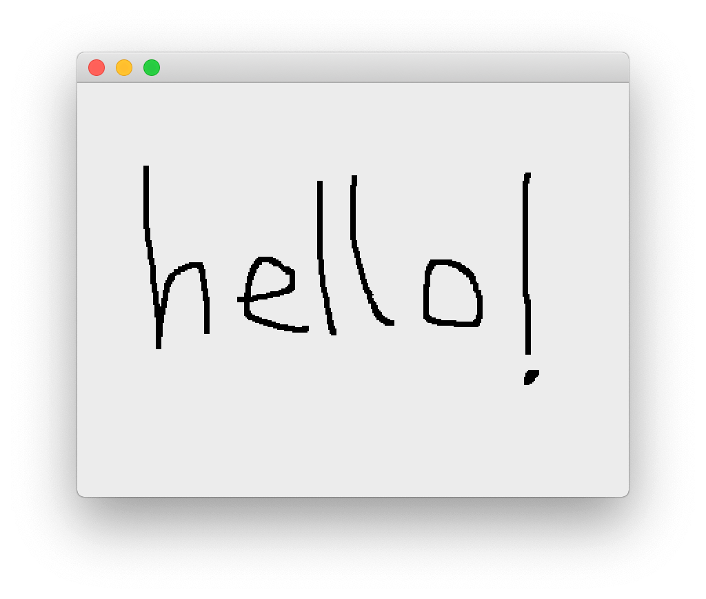 用鼠标绘制，使用连续线条。