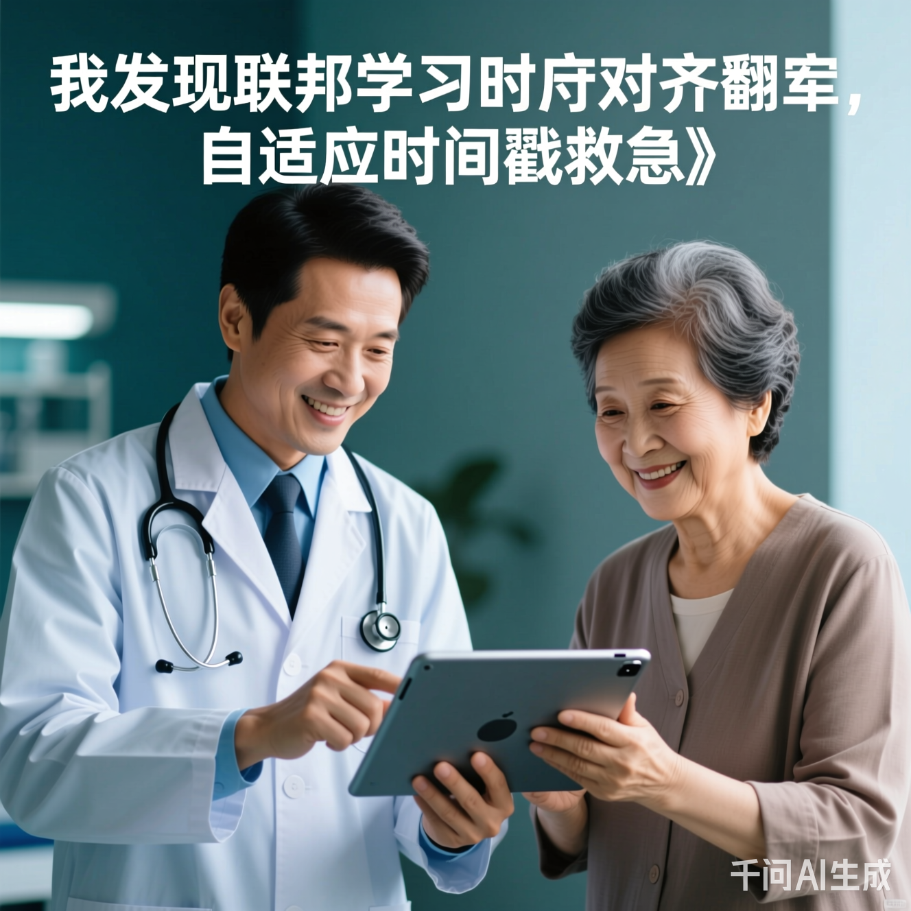 医生和患者使用平板电脑