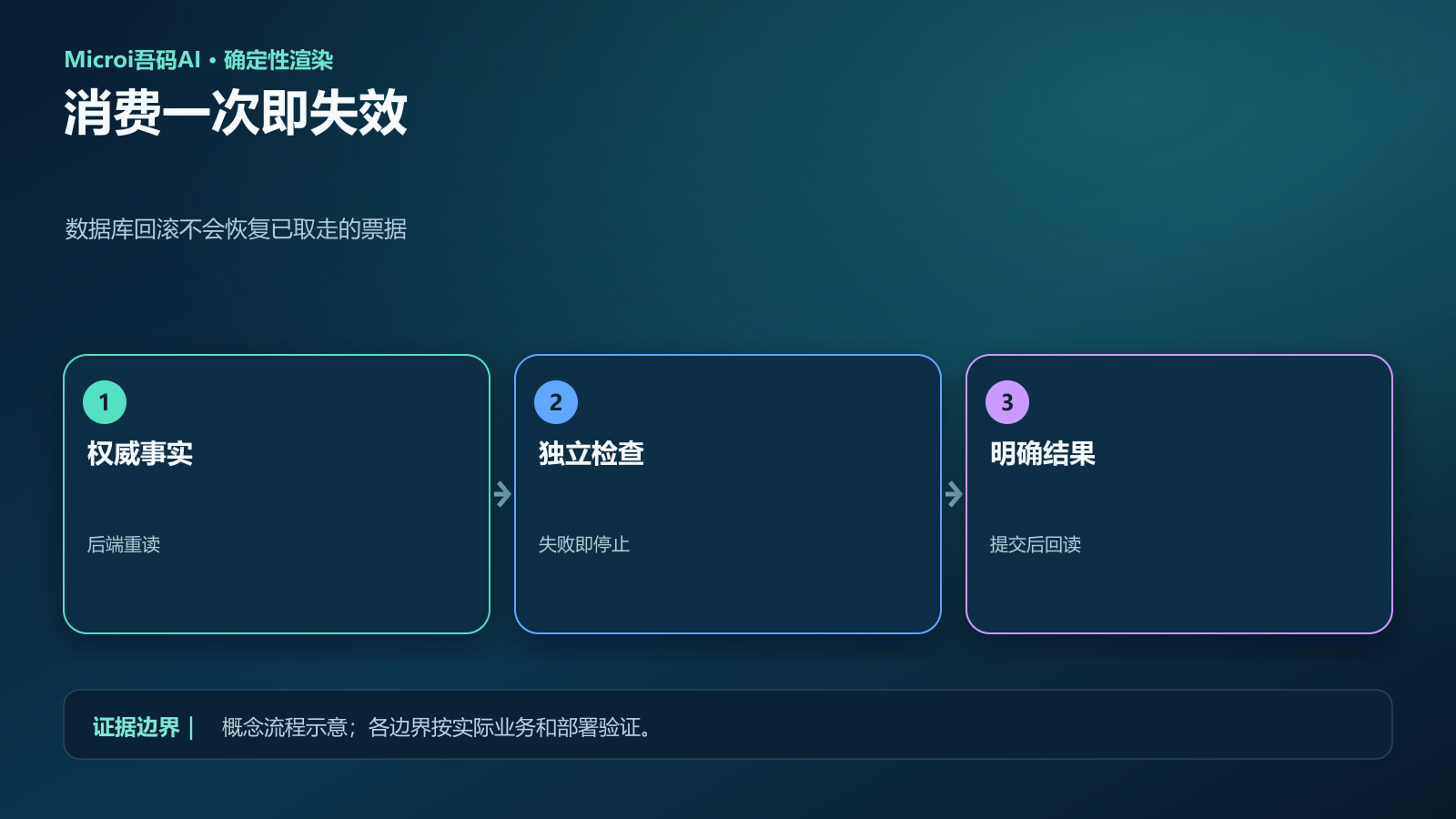 一次性消费后票据不可复用