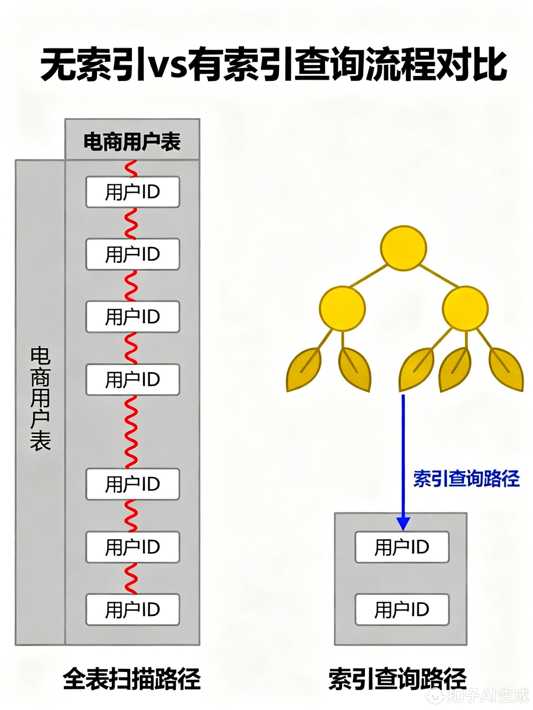 无索引与有索引查询耗时对比