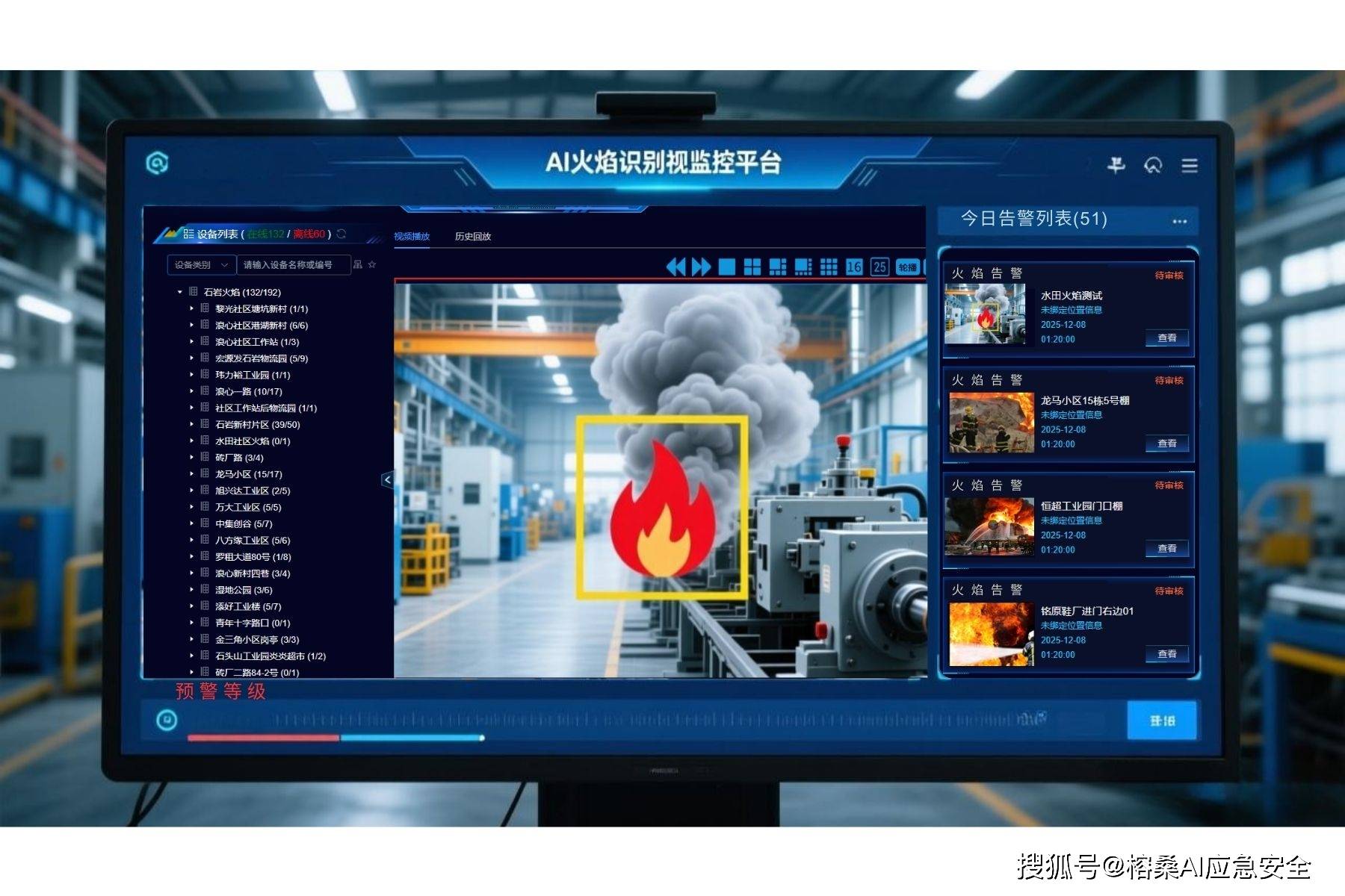 AI火焰识别预警系统
