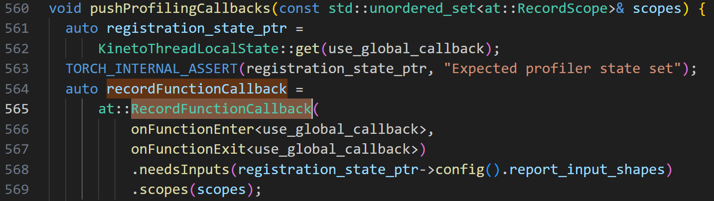 图3 时间线跟踪注册回调函数