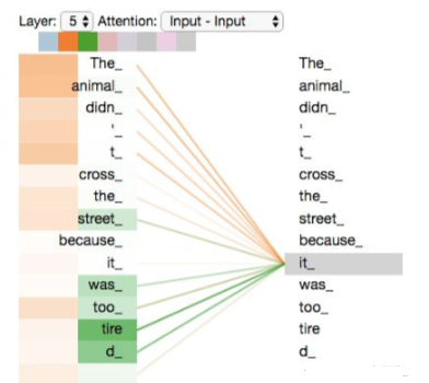 注意力头关注示例