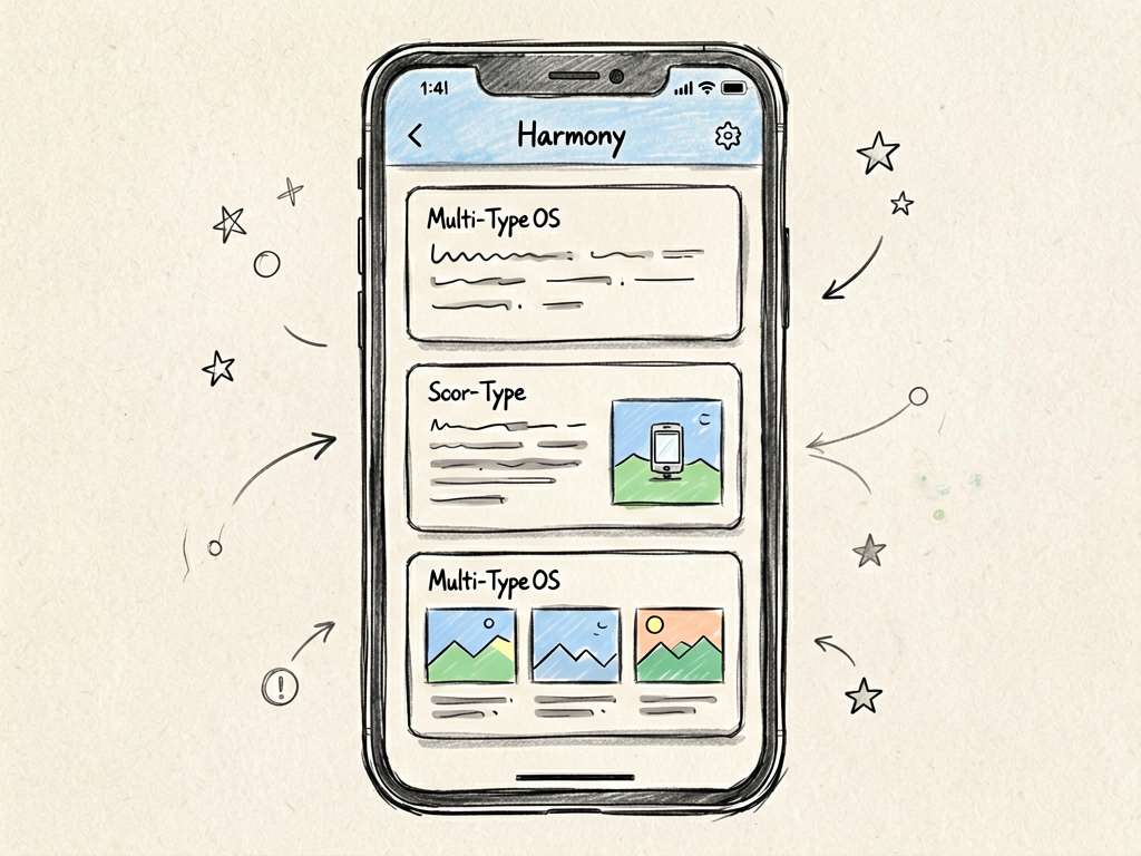 A hand-drawn sketch-note illustration of a mobile