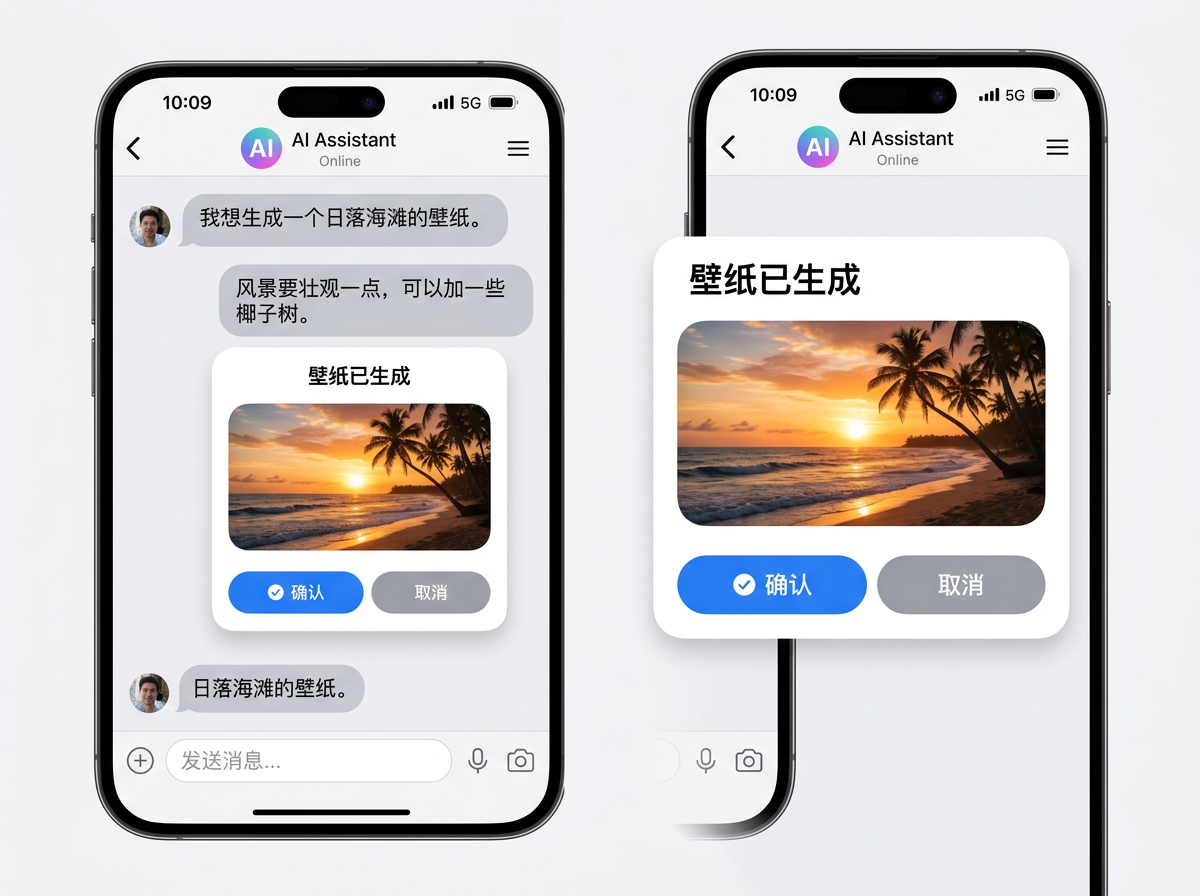 消息卡片示意图