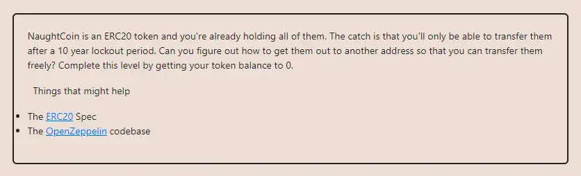 Naught Coin Challenge