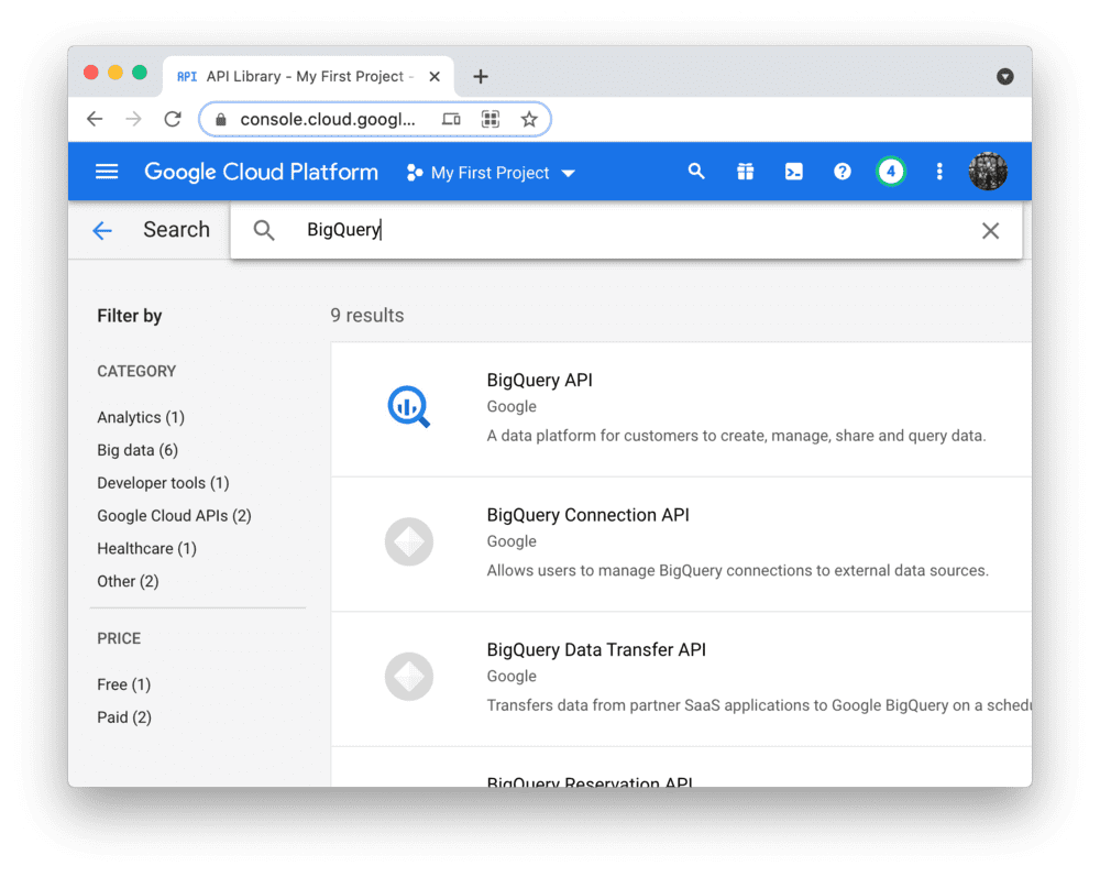 Bigquery 截图 2