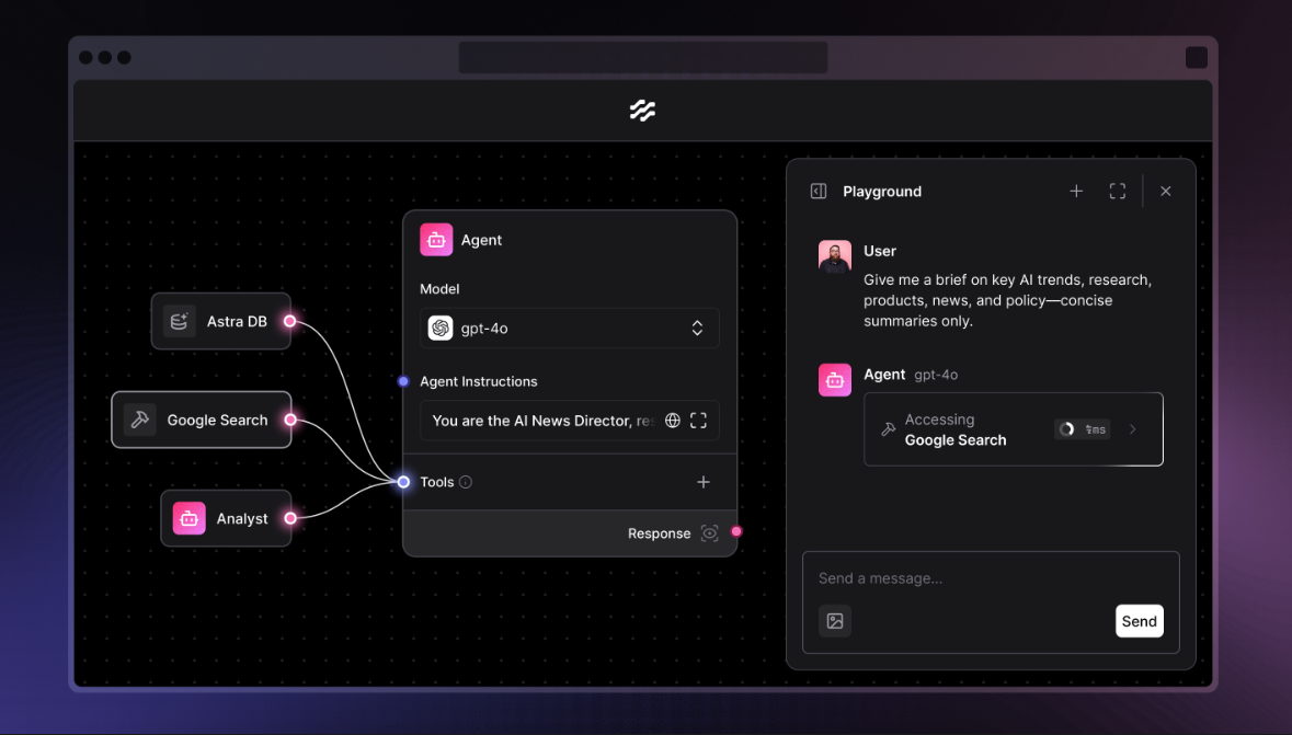 LangFlow 编辑界面