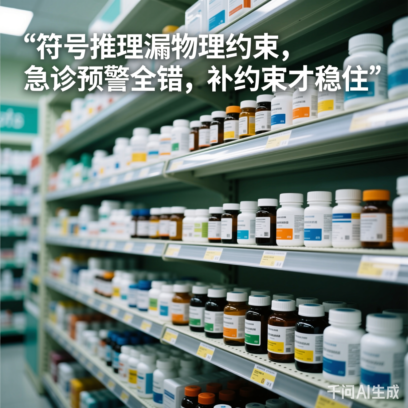 药房货架上的药瓶排列