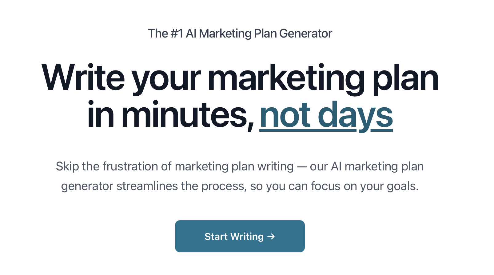 AI marketing plan generator