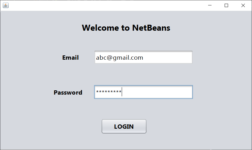 First GUI Application in Java using NetBeans IDE