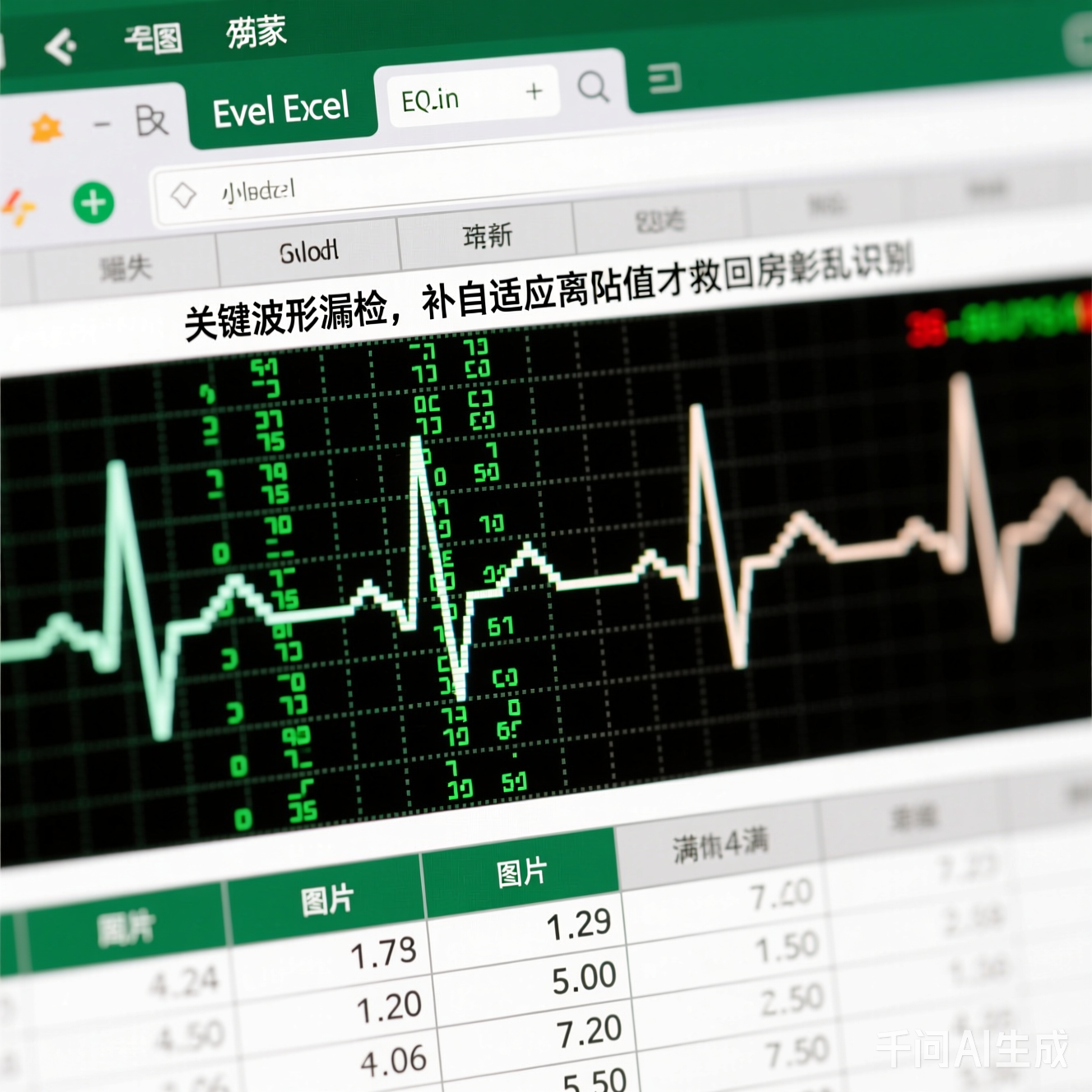 满屏乱码的Excel表格特写