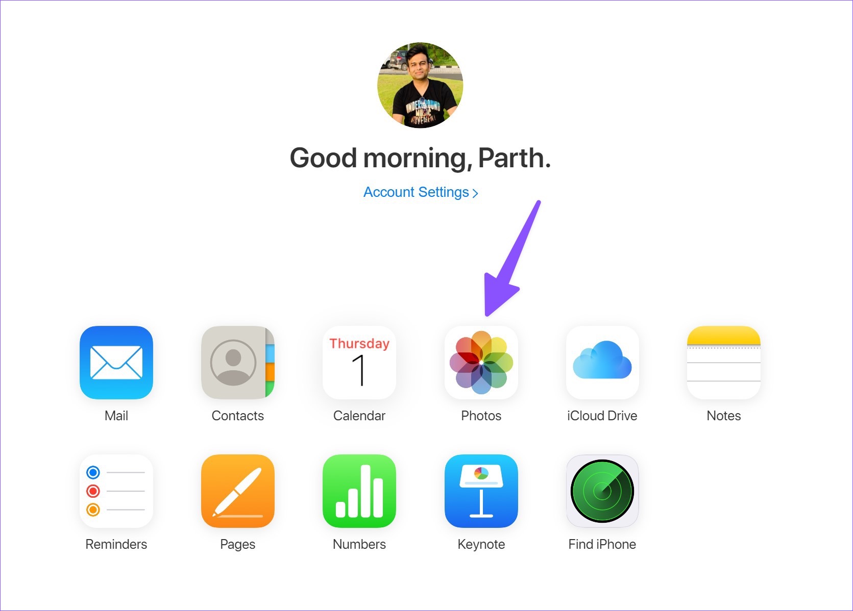 Photos App on iCloud